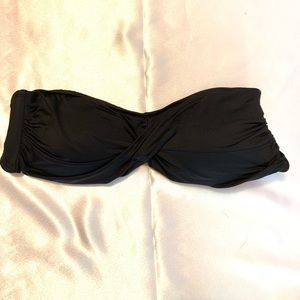 Black strapless bikini top